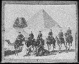 American troops visiting the Pyramids