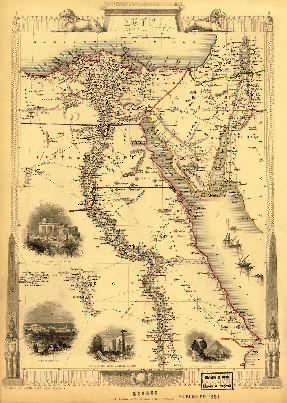 Map of Egypt - 1851